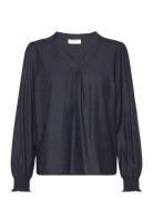 Fqsirena-Blouse Tops Blouses Long-sleeved Black FREE/QUENT