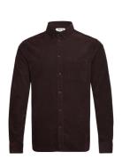 Sdjuan Ls Corduroy Tops Shirts Casual Brown Solid