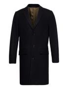 Recycled Wool Coat Ullfrakk Frakk Navy Lindbergh