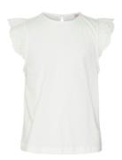 Vmemily Sl Gathering Top Jrs Girl Noos Tops Blouses & Tunics White Ver...