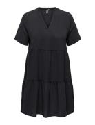 Carluxjoy 2/4 Knee Dress Aop Kort Kjole Black ONLY Carmakoma