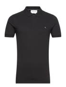 Ck Embro Badge Slim Polo Tops Polos Short-sleeved Black Calvin Klein J...