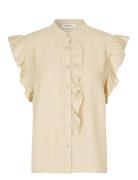 Holidaymd Top Tops Shirts Short-sleeved Beige Modström