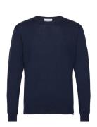 Greyson Merino Knit Tops Knitwear Round Necks Navy Les Deux