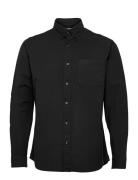 Slhregrick-Ox Shirt Ls Noos Tops Shirts Casual Black Selected Homme