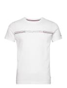 Stripe Chest Tee Tops T-shirts Short-sleeved White Tommy Hilfiger