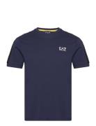 T-Shirt Tops T-shirts Short-sleeved Navy EA7