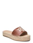 Polly Burnished Leather Espadrille Sandaler Espadrilles Lave Brown Lau...