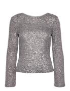 Glittabzinda Top Tops T-shirts & Tops Long-sleeved Silver Bzr