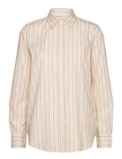 Rel Classic Poplin Striped Shirt Tops Shirts Long-sleeved Beige GANT