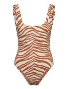 Zecora Ella Swimsuit Badedrakt Badetøy Brown Becksöndergaard