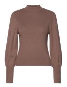 Vmhollykarispuff Ls Highnk Pullov Ga Boo Tops Knitwear Jumpers Brown V...