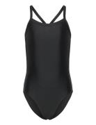 Swimsuit Sporty Badedrakt Badetøy Black Color Kids