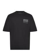 Mid Sleeve Tee 1935 Gots Tops T-shirts Short-sleeved Black Resteröds