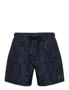 Pool Print Swimshort Badeshorts Navy Lyle & Scott