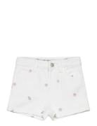 Printed Denim Shorts Bottoms Shorts White Mango