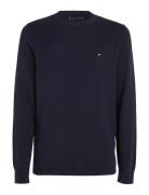 Classic Cotton Crew Neck Tops Knitwear Round Necks Navy Tommy Hilfiger