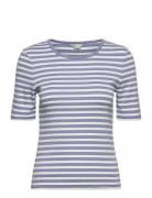 Slim Striped 1X1 Ribbed Ss T-Shirt Tops T-shirts & Tops Short-sleeved ...