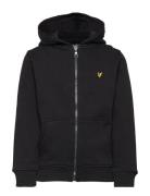 Classic Zip Hoodie Tops Sweat-shirts & Hoodies Hoodies Black Lyle & Sc...