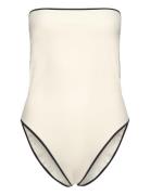 Nima White Swimsuit Badedrakt Badetøy White ALOHAS