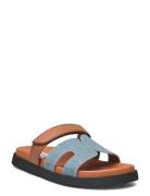 Missile Sandal Flate Sandaler Blue Steve Madden