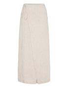 Maika Natural Skirt Langt Skjørt Beige ALOHAS