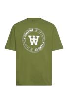 Wwasa Tirewall T-Shirt Gots Tops T-shirts Short-sleeved Green Double A...