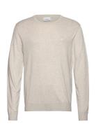 Ecovero L/S O-Neck Knit Tops Knitwear Round Necks Cream Lindbergh