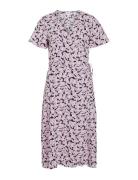 Vilovie S/S Wrap Midi Dress - Noos Knelang Kjole Purple Vila