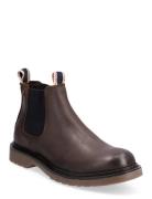 Jfwleyton Leather Sn Støvletter Chelsea Boot Brown Jack & J S