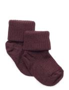 Anklesock 2/2 Pad Baby Socks & Tights Baby Socks Burgundy Mp Denmark