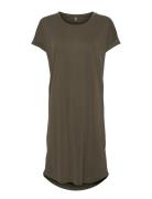 Cukajsa T-Shirt Dress Knelang Kjole Khaki Green Culture