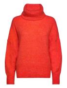 Ihkamara Rn Tops Knitwear Turtleneck Red ICHI