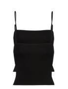 2-Pack Scarlet Singlet Tops T-shirts & Tops Sleeveless Black Gina Tric...