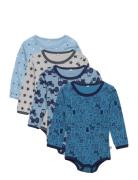 Body Ls Ao-Printed Bodies Long-sleeved Multi/patterned Pippi