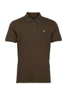 Plain Polo Shirt Tops Polos Short-sleeved Green Lyle & Scott