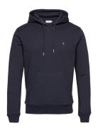 Zain Ls Hoodie Tops Sweat-shirts & Hoodies Hoodies Blue Farah