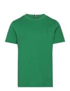 Essential Cotton Tee S/S Tops T-shirts Short-sleeved Green Tommy Hilfi...