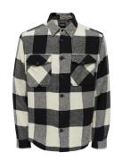 Onsmilo Life Ls Check Overshirt Tops Overshirts Black ONLY & SONS