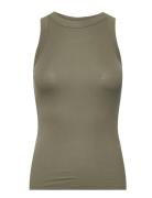 Top Tops T-shirts & Tops Sleeveless Khaki Green Sofie Schnoor