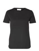 Organic T-Shirt Tops T-shirts & Tops Short-sleeved Black Rosemunde