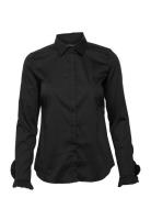 Mattie Flip Shirt Tops Shirts Long-sleeved Black MOS MOSH