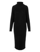 Yasmavi Knit Midi Rollneck Dress S. Noos Knelang Kjole Black YAS