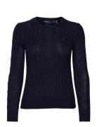 60/2X12 Pima Cotton-Lsl-Plo Tops Knitwear Jumpers Blue Polo Ralph Laur...