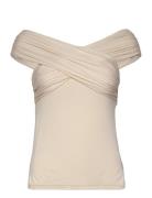 T-Shirt Tops T-shirts & Tops Short-sleeved Beige Rosemunde