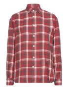 Relaxed Fit Plaid Cotton Shirt Tops Shirts Long-sleeved Red Polo Ralph...