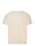 Sddanton Tops T-shirts Short-sleeved Cream Solid