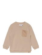 Nbmnash Ls Sweat Bru Tops Sweat-shirts & Hoodies Sweat-shirts Beige Na...