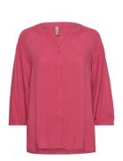 Sc-Radia Tops Blouses Long-sleeved Pink Soyaconcept