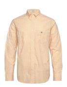 Reg Classic Poplin Gingham Shirt Tops Shirts Casual Yellow GANT